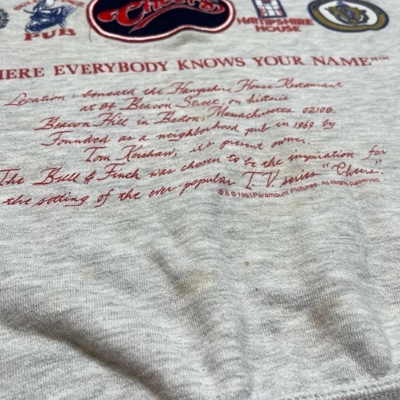 Cheers Vintage Nutmeg Crewneck Sweatshirt America’s Favorite Pub - Picture 4 of 10